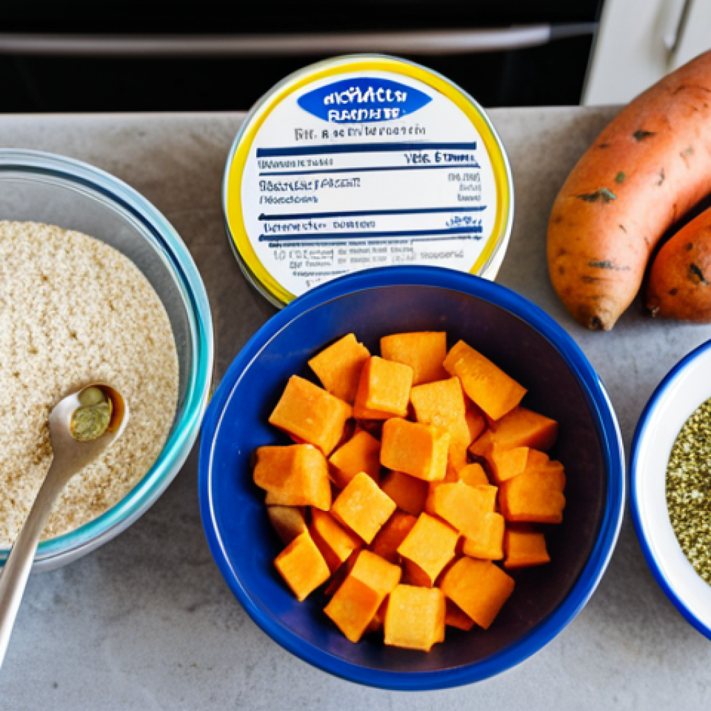 고양이 간식 만들기 - Tuna Temptation Treat Prep**
"Close-up shot of a clean kitchen counter with ingredients for homemad...