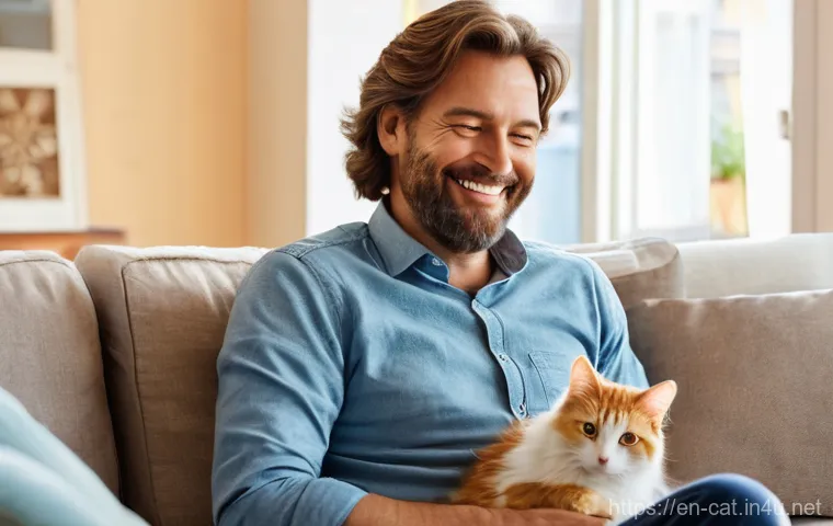 고양이 보험 추천 - **Prompt:** A concerned pet parent, a woman in her late 30s with an anxious expression, sitting in a...