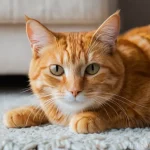 고양이 이빨 관리 - **Prompt:** A gentle, realistic close-up of a ginger tabby cat (similar to the described "Leo") in a...