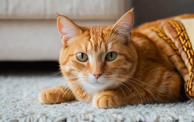 고양이 이빨 관리 - **Prompt:** A gentle, realistic close-up of a ginger tabby cat (similar to the described "Leo") in a...